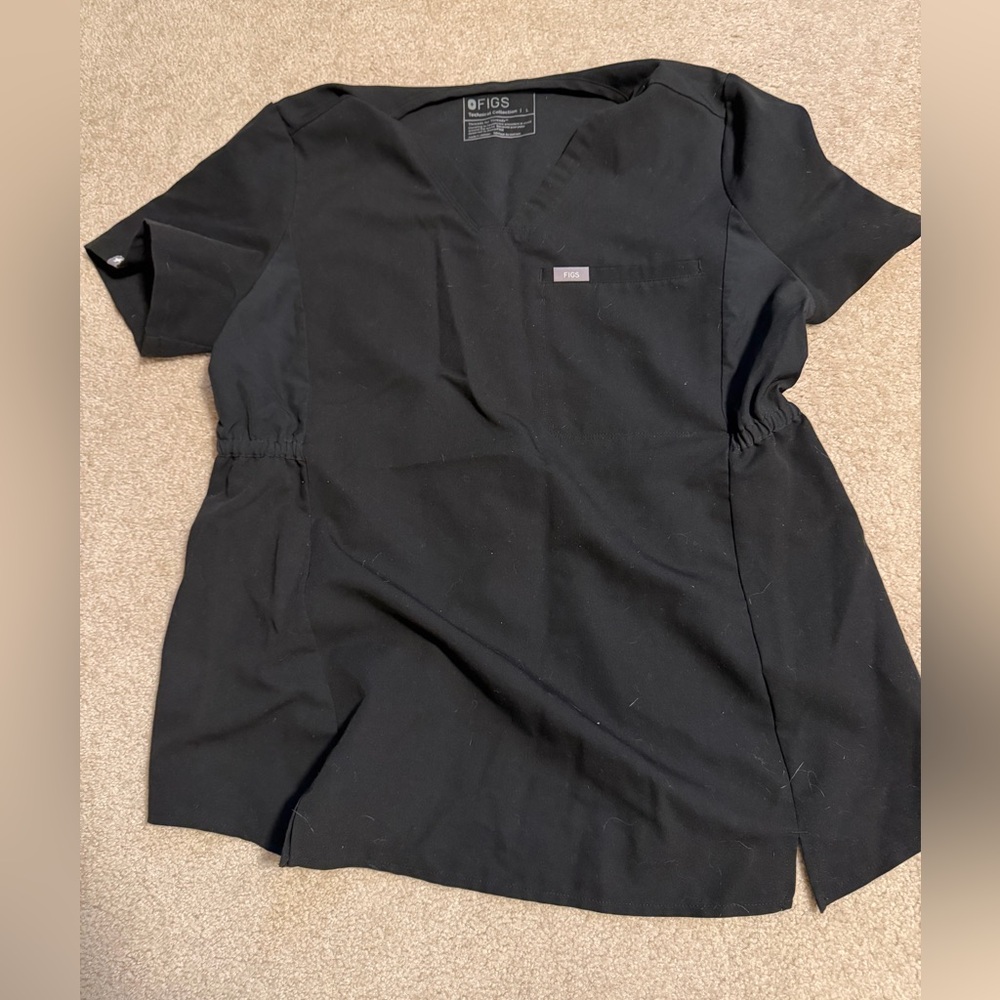 FIGS Black Maternity Top Size L